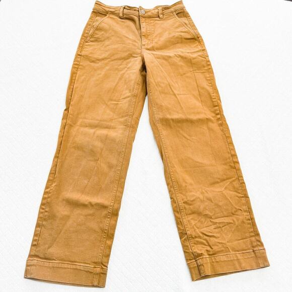 Everlane Cropped Straight Tall Yellow Denim Jeans Size 6 - Picture 2 of 8